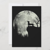 Dachshund En Maan Halloween Kaart (Voorkant)