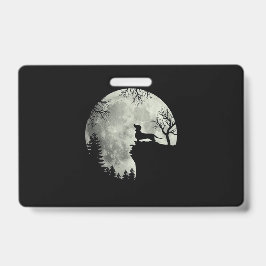 Dachshund en Moon Halloween Badge