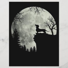 Dachshund en Moon Halloween Briefhoofd