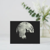 Dachshund en Moon Halloween Briefkaart (Staand voorkant)