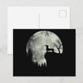 Dachshund en Moon Halloween Briefkaart (Voorkant / Achterkant)