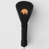 Dachshund en Moon Halloween Golfheadcover (Voorkant)