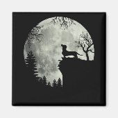 Dachshund en Moon Halloween Magneet (Voorkant)