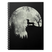 Dachshund en Moon Halloween Notitieboek (Voorkant)