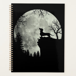 Dachshund en Moon Halloween Planner