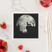 Dachshund en Moon Halloween Servet (Insitu)