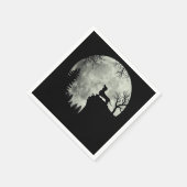 Dachshund en Moon Halloween Servet (Hoek)
