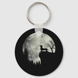 Dachshund en Moon Halloween Sleutelhanger