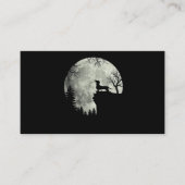 Dachshund en Moon Halloween Visitekaartje (Voorkant)