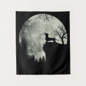 Dachshund en Moon Halloween Wandkleed (Voorkant)