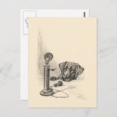 Dachshund en  telefoon briefkaart (Voorkant / Achterkant)