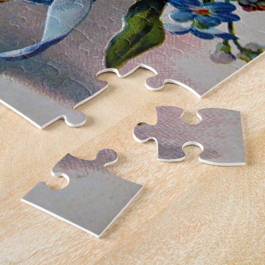 Dachshund en Vergeet-Me-Nots Jigsaw Puzzel (Zijkant)