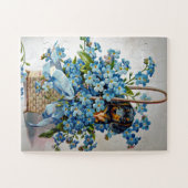 Dachshund en Vergeet-Me-Nots Jigsaw Puzzel (Horizontaal)