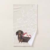 Dachshund- en vogelfamilie bad handdoek (Handdoek)