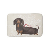Dachshund- en vogelfamilie badmat (Voorkant)