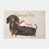 Dachshund- en vogelfamilie deurmat (Voorkant)