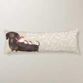Dachshund- en vogelfamilie lichaamskussen (Achterkant)