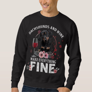 Dachshund en wijn maken alles fijn Drink Trui