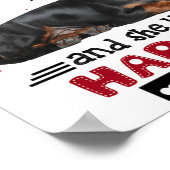 Dachshund en ze leefden gelukkig na elkaar poster (Hoek)