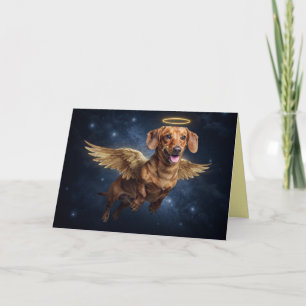 Dachshund Engel Condoleancekaart Kaart