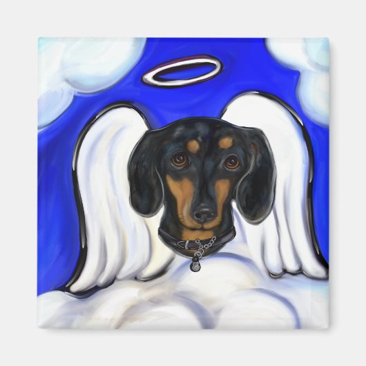 Dachshund Engel Magneet (Voorkant)