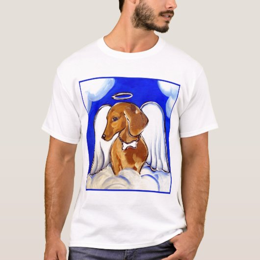 dachshund engel t-shirt (Voorkant)