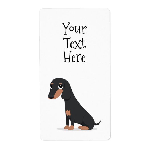 Dachshund Etiket (Voorkant)