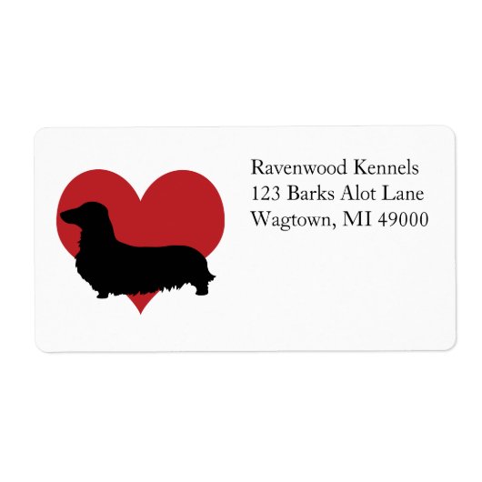 Dachshund Etiket (Voorkant)