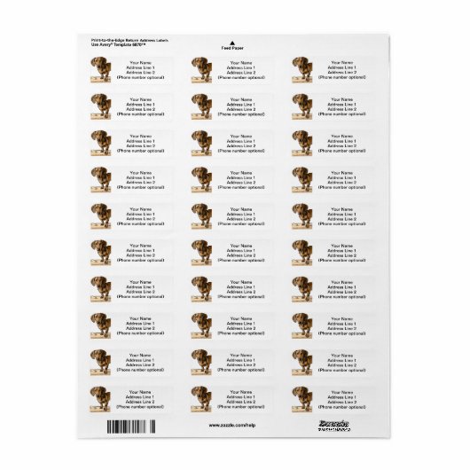dachshund etiket (Full Sheet)