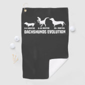 Dachshund Evoluties Golfhanddoek (Insitu)
