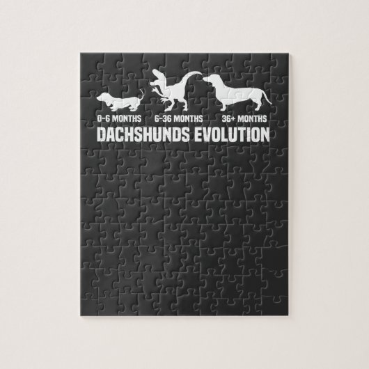 Dachshund Evoluties Legpuzzel (Verticaal)