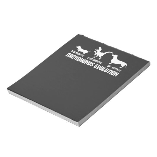 Dachshund Evoluties Notitieblok (Linkerzijde)