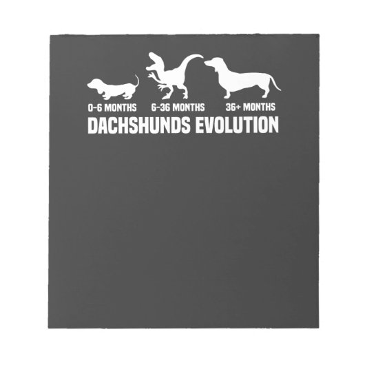 Dachshund Evoluties Notitieblok (Voorkant)