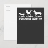 Dachshund Evoluties Uitnodiging Briefkaart (Voorkant / Achterkant)