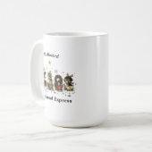 Dachshund Express Kerstmug Koffiemok (Voorkant links)