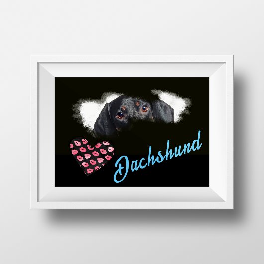 Dachshund Eyes Solid Color Poster