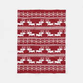 Dachshund Fair Isle Lelijke Kerst Sweater Deken (Voorkant)