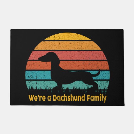 Dachshund familie deurmat (Voorkant)