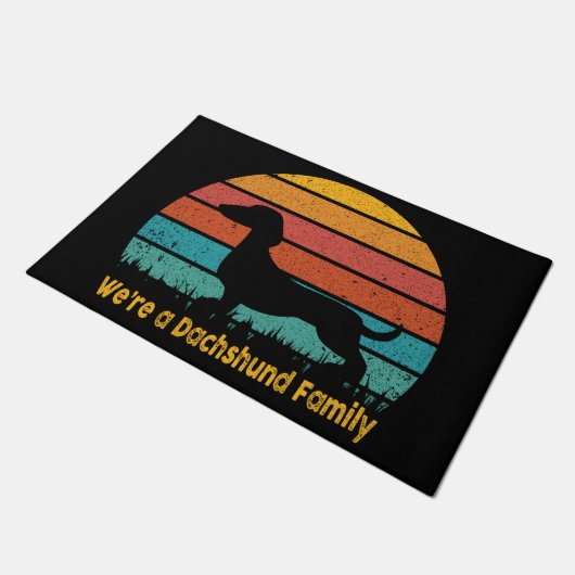 Dachshund Family Deurmat (Schuin)