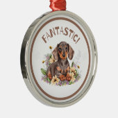 Dachshund Fantastic Metalen Ornament (Rechts)