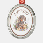 Dachshund Fantastic Metalen Ornament (Links)