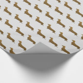 Dachshund Faux Glitter | Dog-pictogram Cadeaupapier (Hoek)