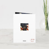 DACHSHUND FEESTDAGEN KAART (Achterkant)