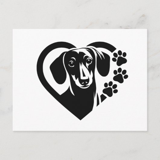 Dachshund Feestdagenkaart (Voorkant)