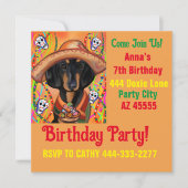 Dachshund Feestje  Kaart (Voorkant)