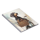 Dachshund fietsmand Notitieboek (Rechterzijde)