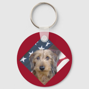 Dachshund Flag Sleutelhanger