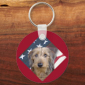 Dachshund Flag Sleutelhanger (Voorkant)