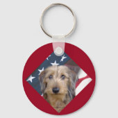 Dachshund Flag Sleutelhanger (Achterkant)