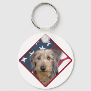 Dachshund Flag Sleutelhanger